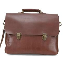 LARGE LEATHER BAG (BROWN) - 1