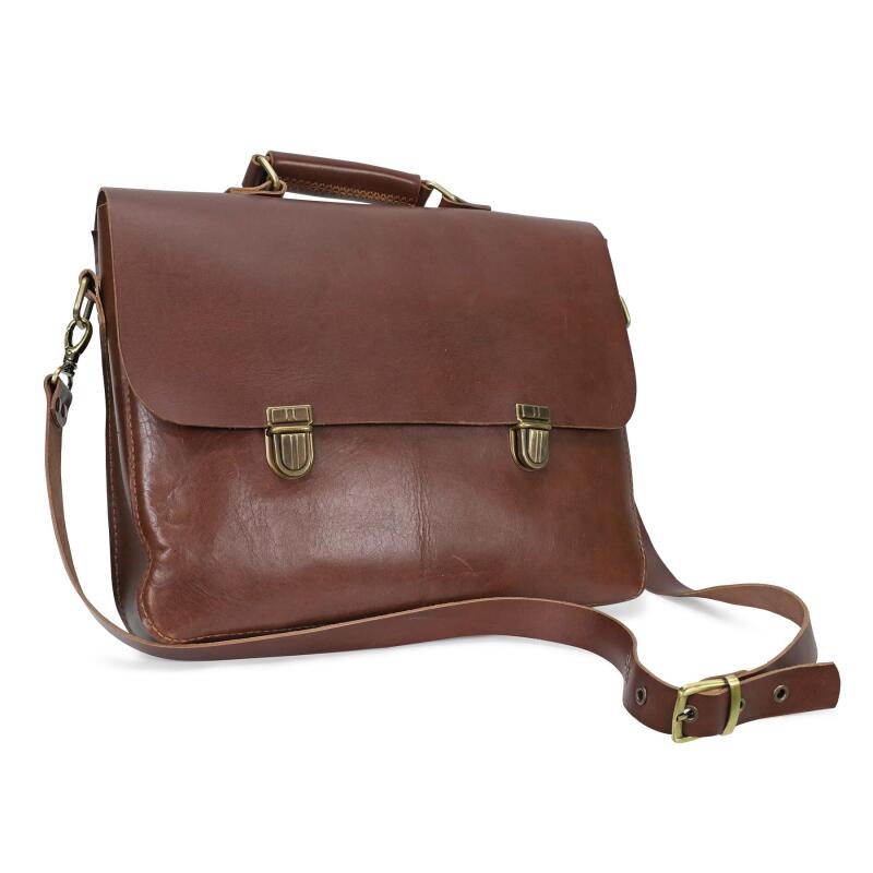 LARGE LEATHER BAG (BROWN) - 2