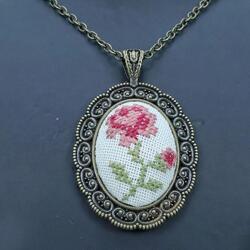 BRAZILIAN EMBROIDERY NECKLACE-5789 - 2