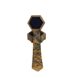 e38 MEN'S COLORED MARBLING TIE - 1