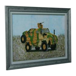 e38 EL İŞÇİLİĞİ ÇİNİ TABLO KİRPİ TANK 73x 52 cm 5984 - 2