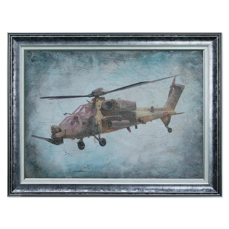 e38 EL İŞÇİLİĞİ DEKORATİF DUVAR TABLOSU ATAK HELİKOPTER 82x63 cm - 6001 - 1