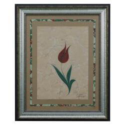 e38 EL İŞÇİLİĞİ EBRU LALE TABLO 55x44 cm - 5983 - 1