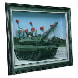 e38 EL İŞÇİLİĞİ KAĞIT RÖLYEF TABLO ALTAY TANK 82x62 cm - 6004 - 2