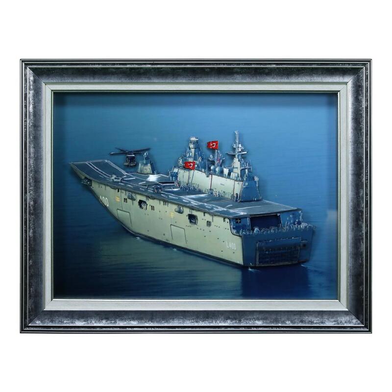 e38 EL İŞÇİLİĞİ KAĞIT RÖLYEF TABLO TCG ANADOLU 74x57 cm - 5988 - 1