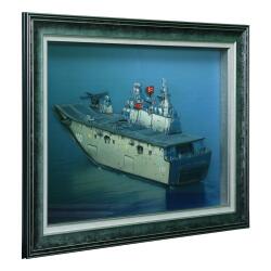 e38 EL İŞÇİLİĞİ KAĞIT RÖLYEF TABLO TCG ANADOLU 74x57 cm - 5988 - 2