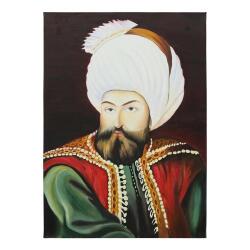 e38 EL İŞÇİLİĞİ OSMAN GAZİ YAĞI BOYA RESİM 70*50 cm - 6128 - 1