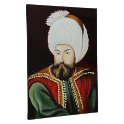 e38 EL İŞÇİLİĞİ OSMAN GAZİ YAĞI BOYA RESİM 70*50 cm - 6128 - 2