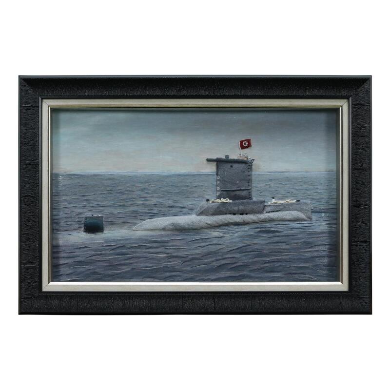 e38 EL İŞÇİLİĞİ PİRİREİS İĞNE OYASI TABLO 66 x 45 cm - 6066 - 1