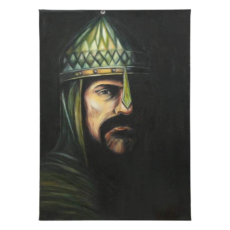 e38 EL İŞÇİLİĞİ SULTAN ALPARSLAN YAĞI BOYA RESİM 70*50 cm - 6129 - 1