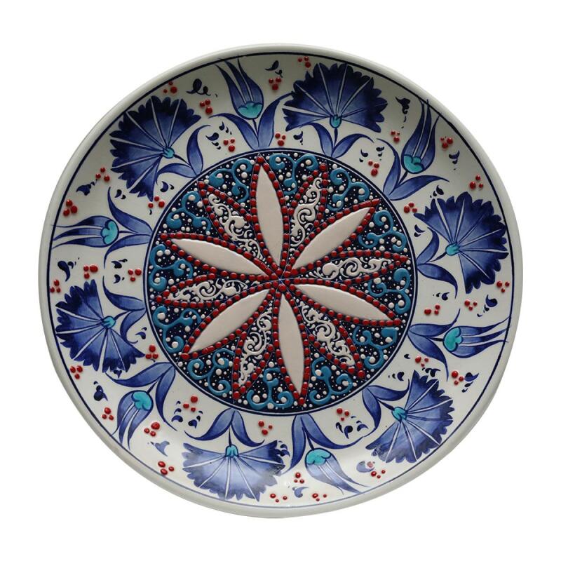 e38 HAND CRAFTED TILE PLATE 25 cm - 6074 - 2