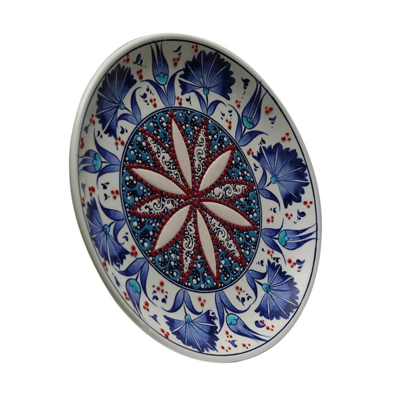 e38 HAND CRAFTED TILE PLATE 25 cm - 6074 - 3