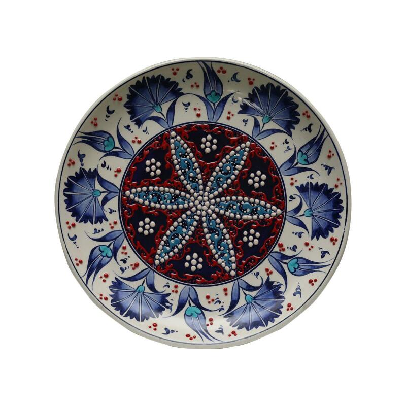 e38 HAND CRAFTED TILE PLATE 25 cm - 6075 - 2