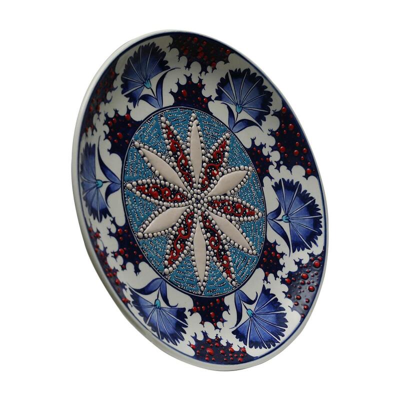 e38 HAND CRAFTED TILE PLATE 25 cm - 6077 - 3