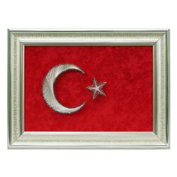 e38 HAND CRAFTED TURKISH FLAG PHILOGRAPHY TABLE 37x27 cm - 6006 - 1