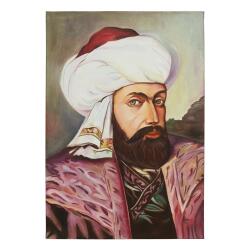 e38 HAND WORKED ERTUĞRUL GAZİ OIL PAINTING 73*50 cm - 6131 - 1