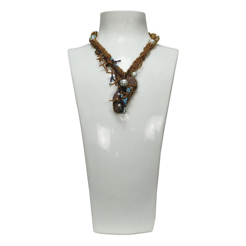 e38 HAND WORKED JEWELERY NECKLACE - 6125 - 1