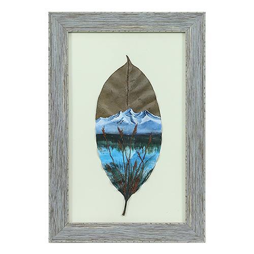 e38 HAND WORKED LEAF PAINTING PAINTING 34*23 cm - 5836 - 1