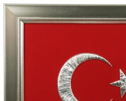 e38 HAND WORKED WIRE WRAPPED TURKISH FLAG 104x77 cm - 5118 - 2