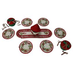 e38 HANDMADE DINNER SET JUTE BASKET, RUNNER, PRESENTATION PLATE CUT - 6167 - 2