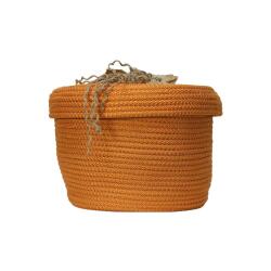 e38 HANDMADE JUTE ROPE wicker BASKET 25 x 16 cm - 6019 - 1