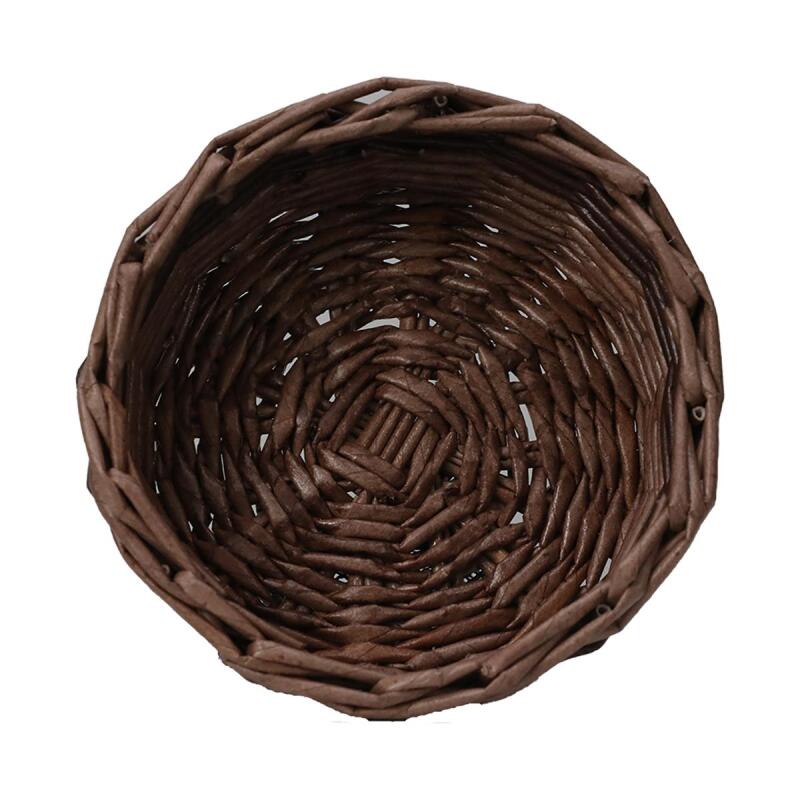 e38 HANDMADE PAPER ROPE BASKET WEATHER 14*14 cm - 6181 - 2