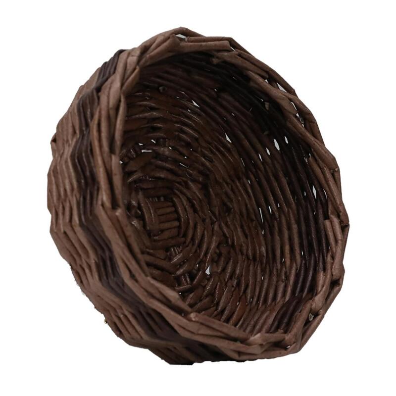 e38 HANDMADE PAPER ROPE BASKET WEATHER 14*14 cm - 6181 - 3