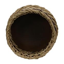 e38 HANDMADE PAPER ROPE BASKET WEATHER 18*18 cm - 6178 - 4