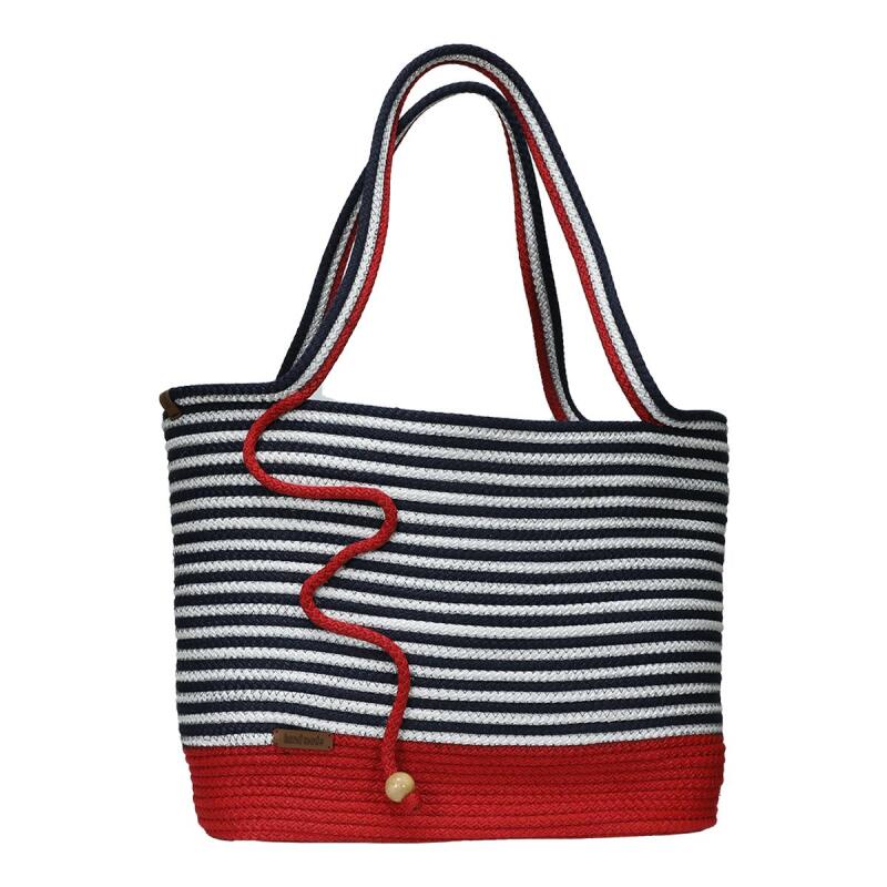 e38 HANDMADE wicker jute beach bag 43*27 cm - 6132 - 1