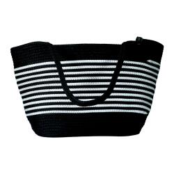 e38 HANDMADE wicker jute beach bag - 5976 - 4