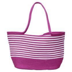 e38 HANDMADE wicker jute beach bag - 5977 - 4