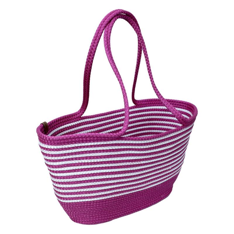 e38 HANDMADE wicker jute beach bag - 5977 - 1