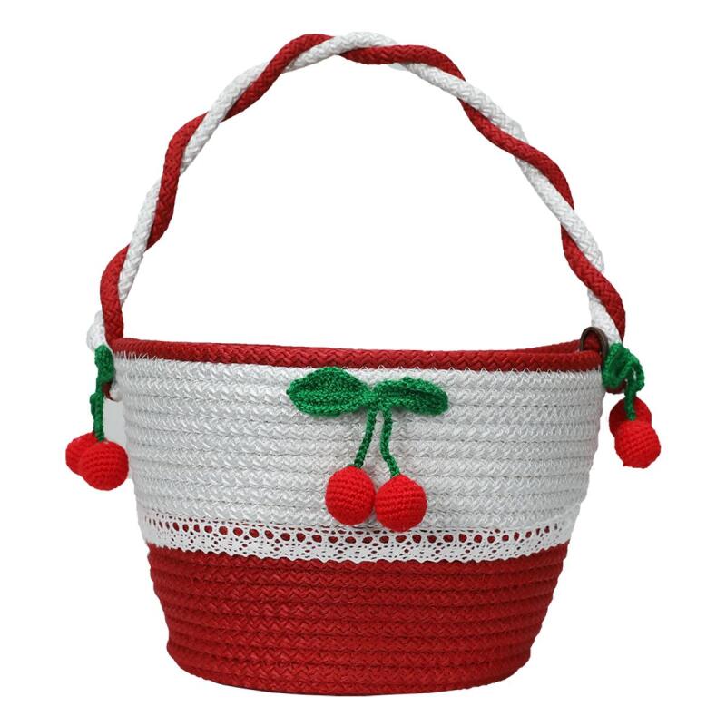 e38 HANDMADE wicker jute rope basket 30*26 cm - 6135 - 1