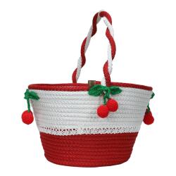 e38 HANDMADE wicker jute rope basket 30*26 cm - 6135 - 2