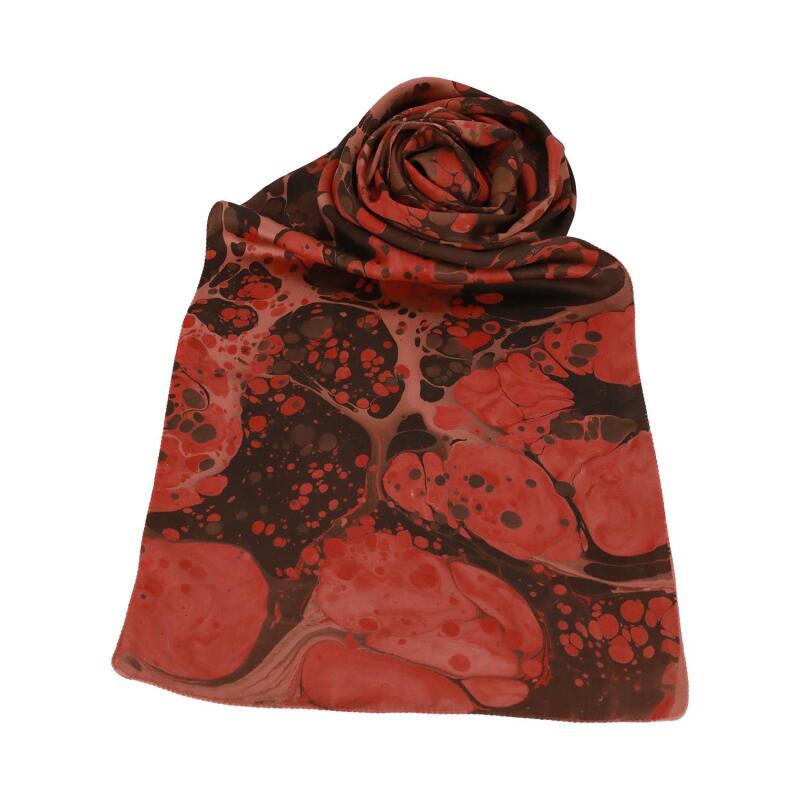 e38 HANDMADE WOMEN'S COLORED MARBLED SCARF 167*33 cm - F0019 - 2