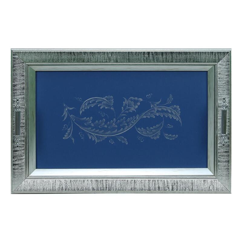 e38 HANDWORKED ILLUMINATION PAINTING TRAY 51*34 cm - 5839 - 1