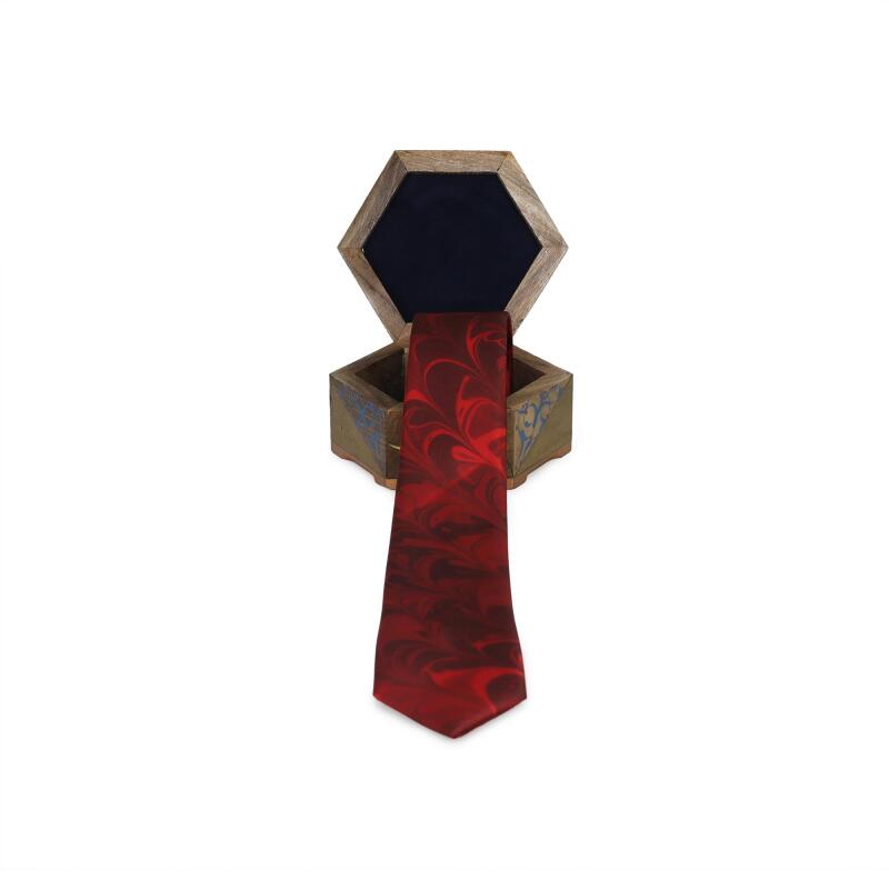 e38 MEN'S COLORED MARBLING TIE - 1