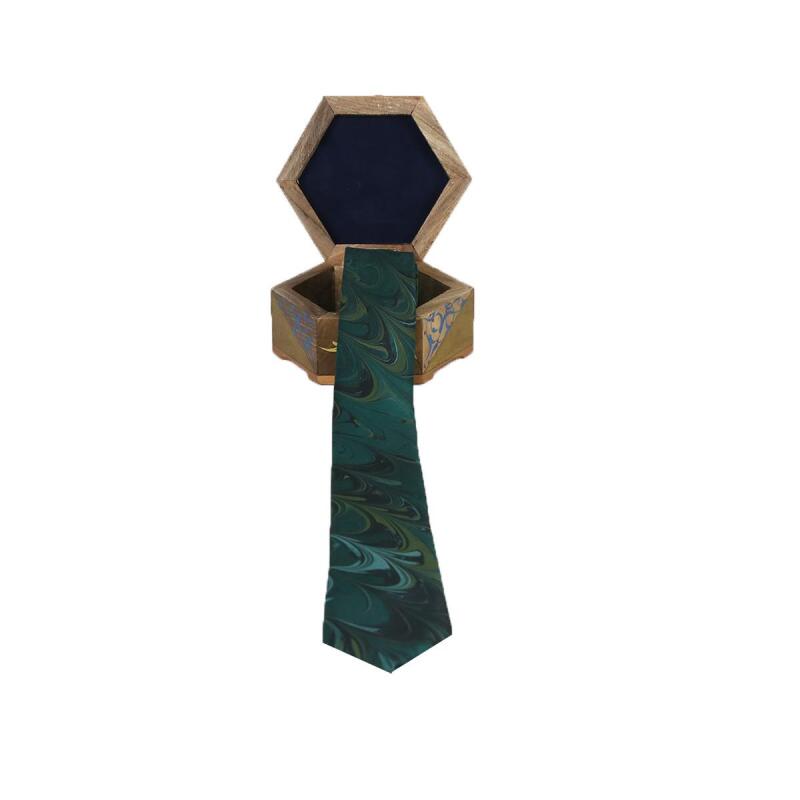 e38 MEN'S COLORED MARBLING TIE - 1