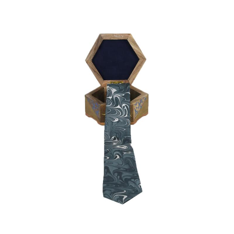 e38 MEN'S COLORED MARBLING TIE - 1