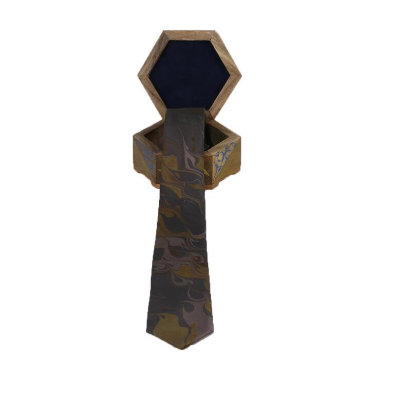 e38 MEN'S COLORED MARBLING TIE - 1