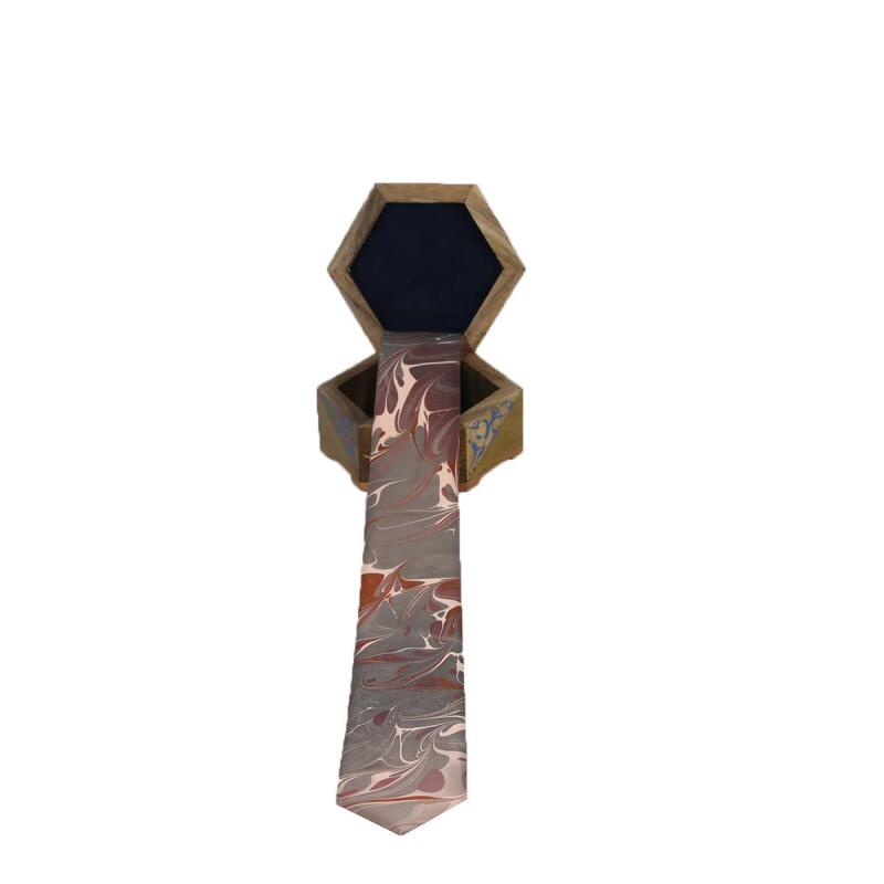 e38 MEN'S COLORED MARBLING TIE - 1