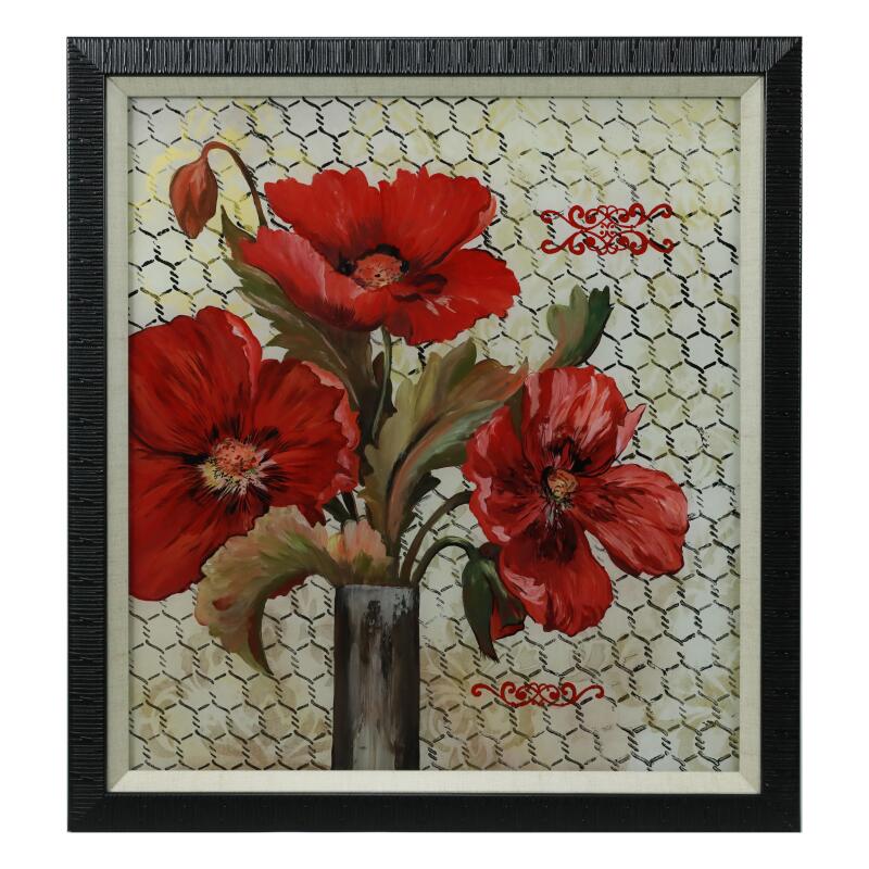 GLASS PAINTING FLOWER TABLE - 1