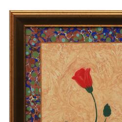 e38 EL İŞÇİLİĞİ GÜL EBRUSU 50*40 cm - 2634 - 2