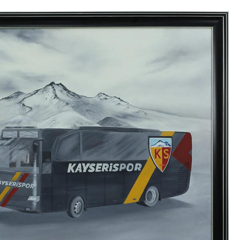 HAND CRAFTED KAYSERISPOR BUS OIL PAINTING 110*80 cm 5847 - 2