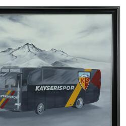 HAND CRAFTED KAYSERISPOR BUS OIL PAINTING 110*80 cm 5847 - 2