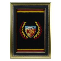 HAND CRAFTED KAYSERİSPOR COMBAT TATTOOED FELT PAINTING 79*75 cm - 5854 - 1