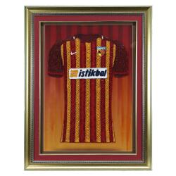 HAND CRAFTED KAYSERİSPOR JERSEY PAPER FILIQUE PAINTING 85*65 cm - 5853 - 1