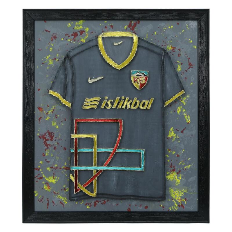 HAND CRAFTED KAYSERİSPOR JERSEY PHILOGRAPHY TABLE 79*68 cm - 5846 - 1