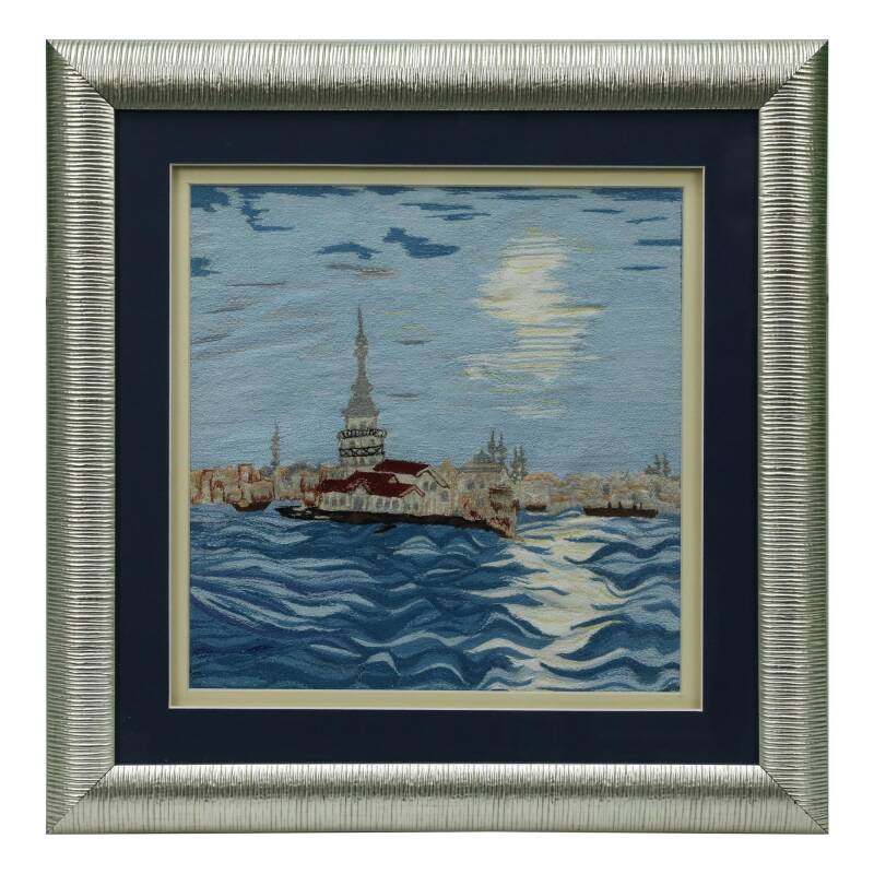 e38 EL İŞÇİLİĞİ KIZ KULESİ TABLO 48 * 38 cm - Ü000415 - 1