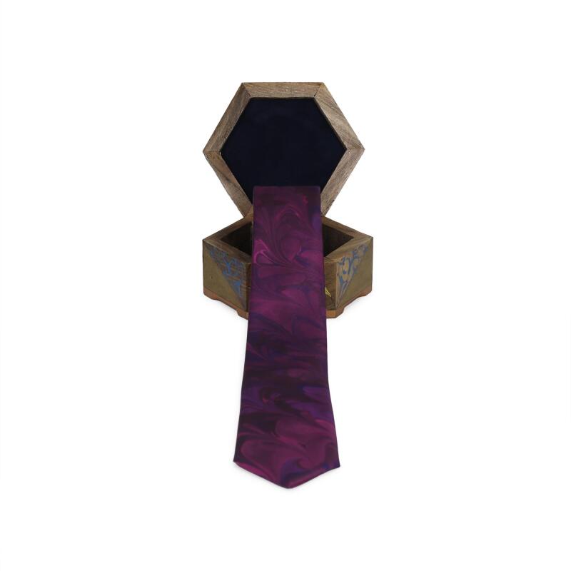 e38 MEN'S COLORED MARBLING TIE - 1